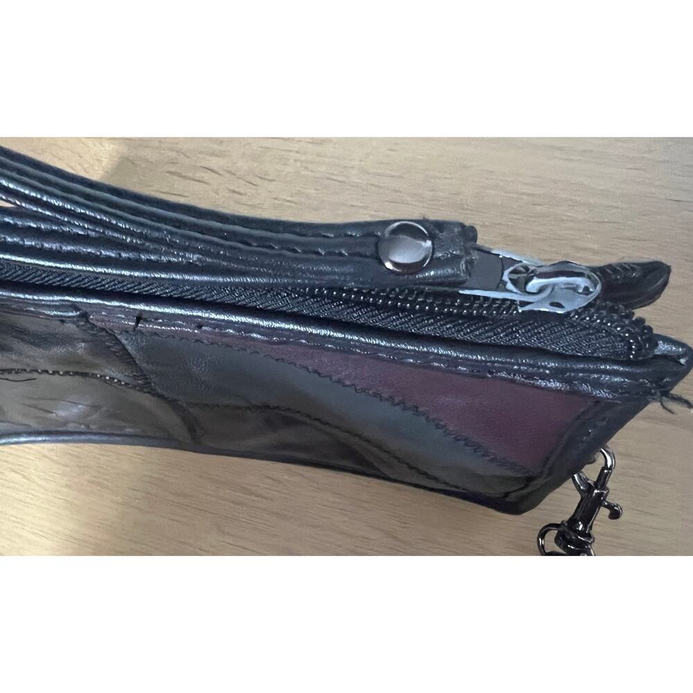 Vintage Unbranded Leather Patchwork Crossbody Pur… - image 4